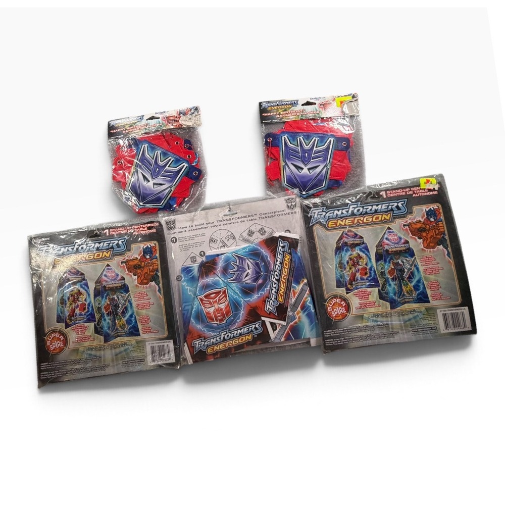 DesignWare Transformers Energon Kids Party Decor Happy Birthday 5pc Bundle 2004